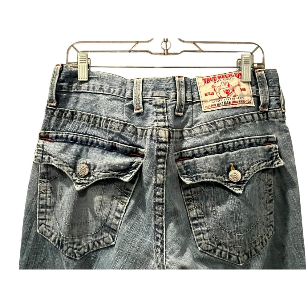 Vintage True Religion Nathan Super T Style Size 32 Denim Blue Made In USA RARE
